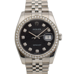 Black Jubilee Dial With Diamonds & After Diamonds Bezel - Full Set 36mm