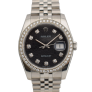 Black Jubilee Dial With Diamonds & After Diamonds Bezel - Full Set 36mm