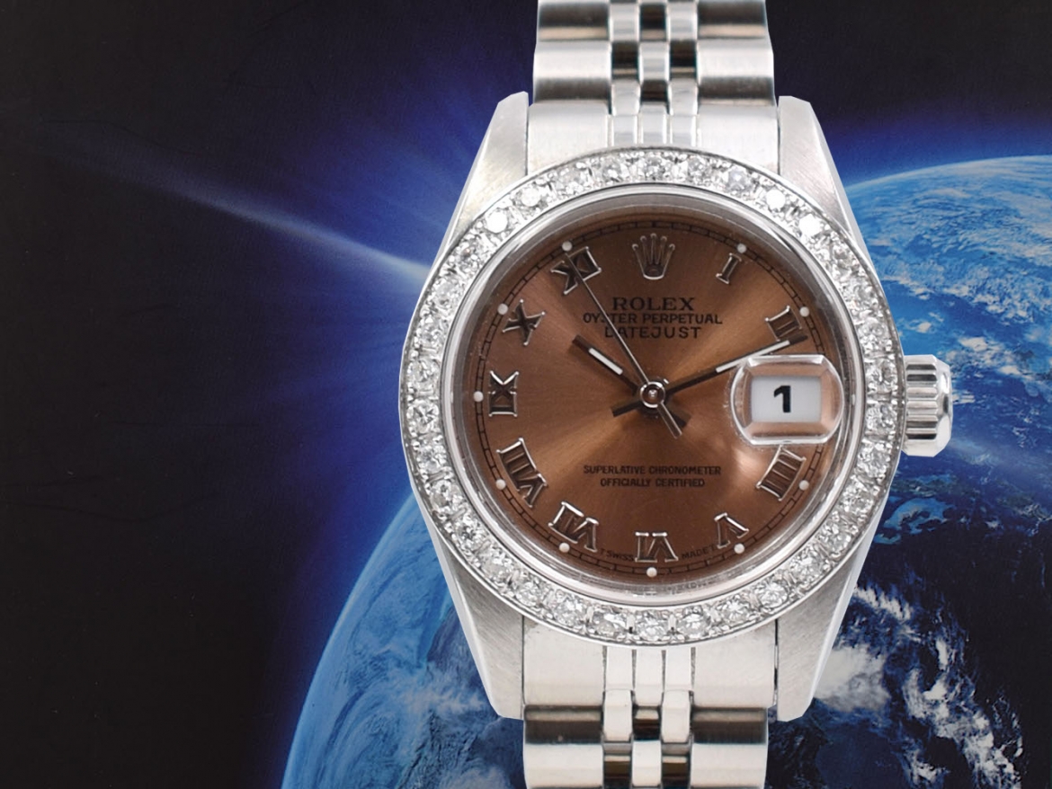 69174 Pink Roman Dial & After Diamonds Bezel - Full set 26mm