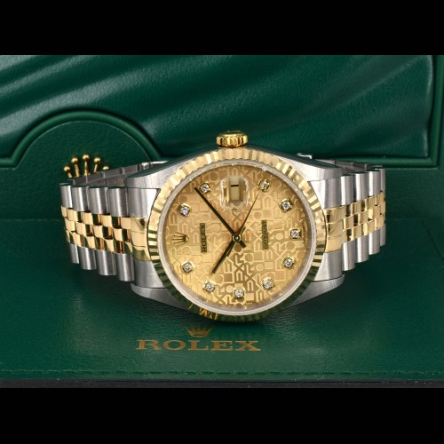 16233 Gold Jubilee Dial With Big Diamonds - Full Set 36mm