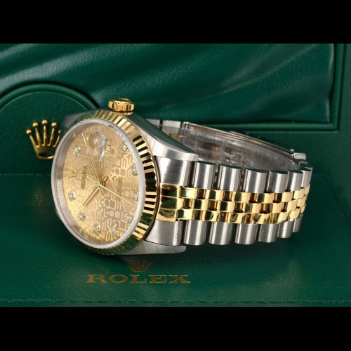 16233 Gold Jubilee Dial With Big Diamonds - Full Set 36mm