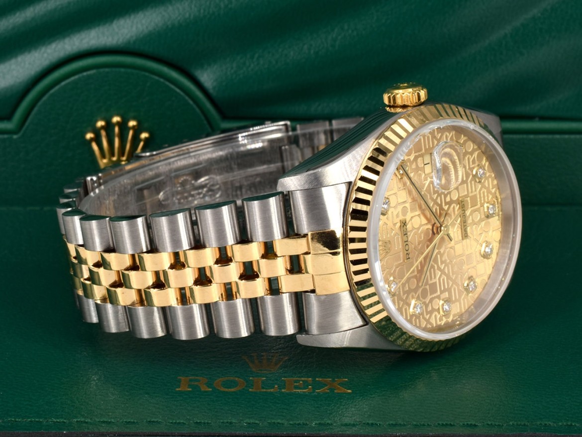 16233 Gold Jubilee Dial With Big Diamonds - Full Set 36mm