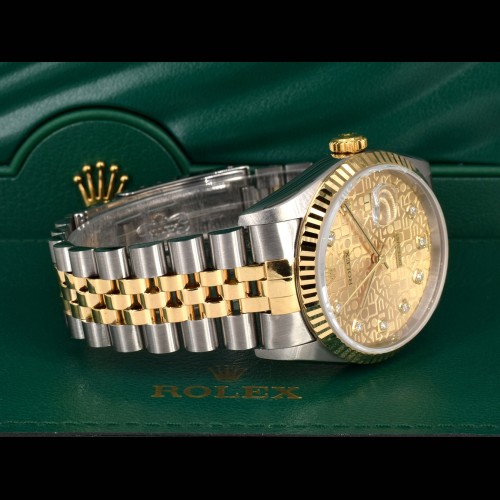 16233 Gold Jubilee Dial With Big Diamonds - Full Set 36mm