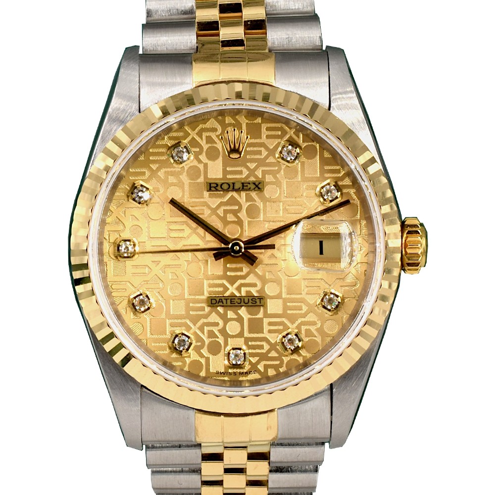 16233 Gold Jubilee Dial With Big Diamonds - Full Set 36mm
