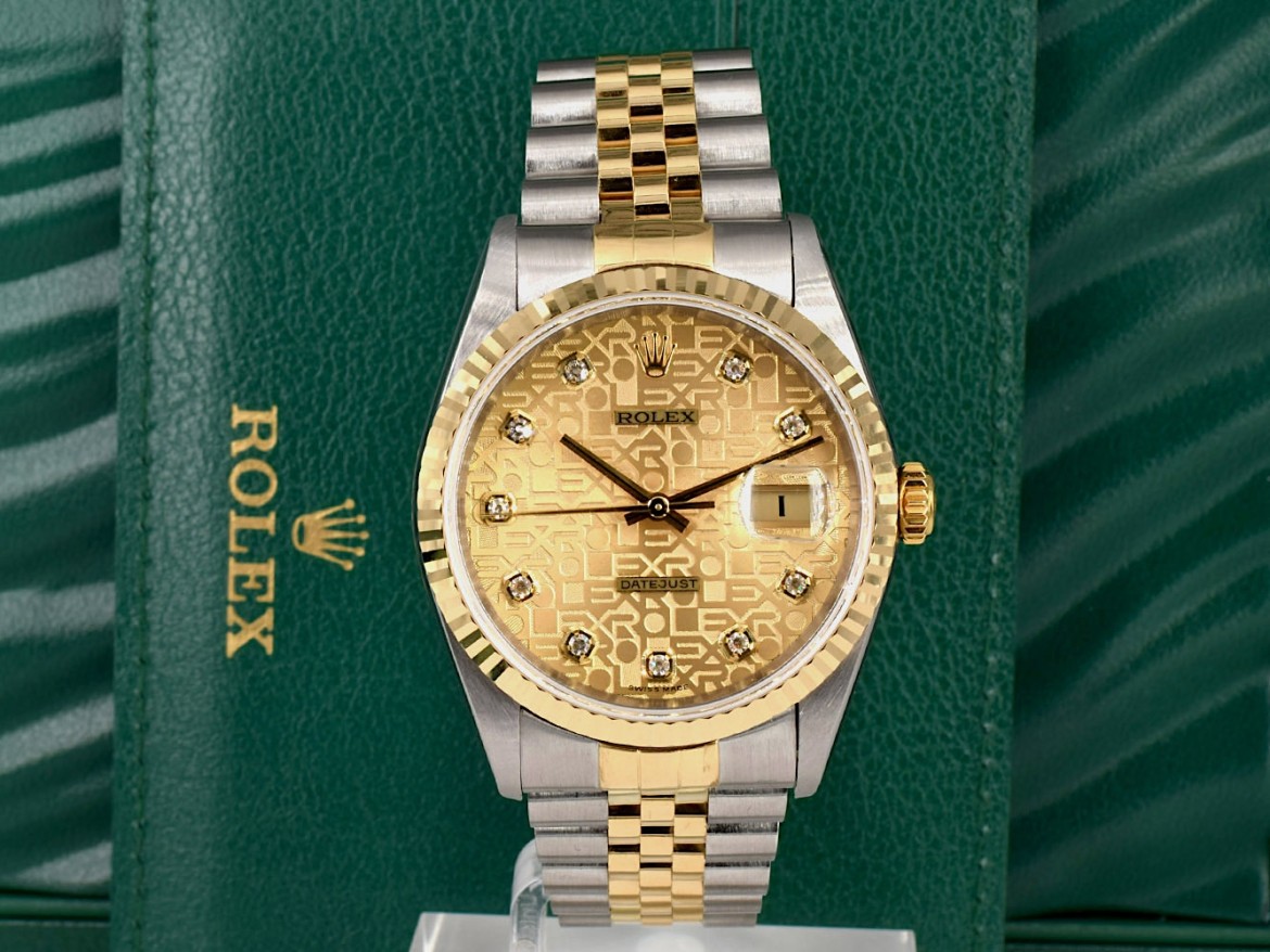 16233 Gold Jubilee Dial With Big Diamonds - Full Set 36mm