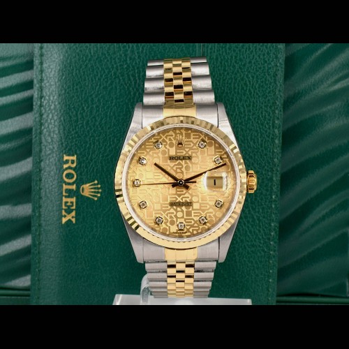 16233 Gold Jubilee Dial With Big Diamonds - Full Set 36mm
