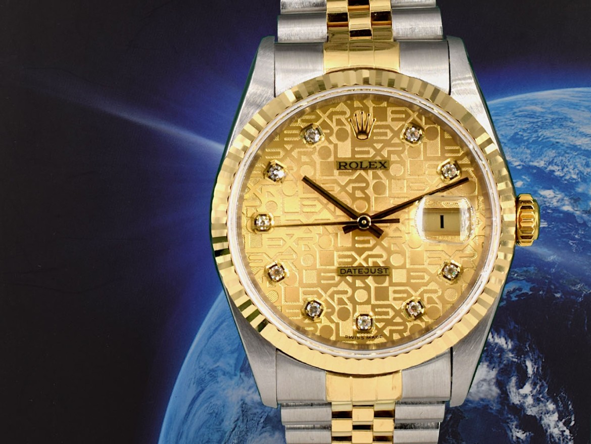 16233 Gold Jubilee Dial With Big Diamonds - Full Set 36mm
