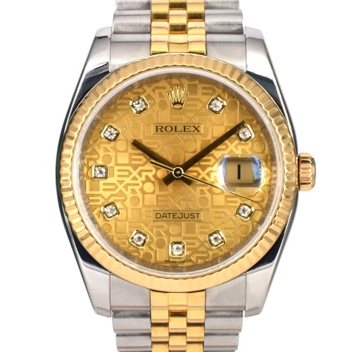 116233 Gold Jubilee Dial With Big Diamonds - Full Set 36mm