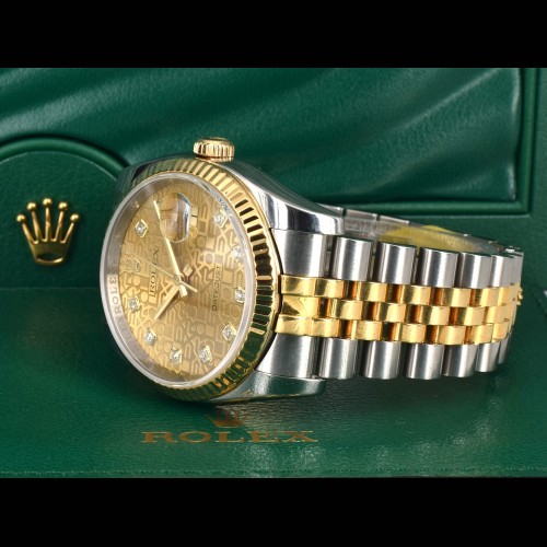 116233 Gold Jubilee Dial With Big Diamonds - Full Set 36mm