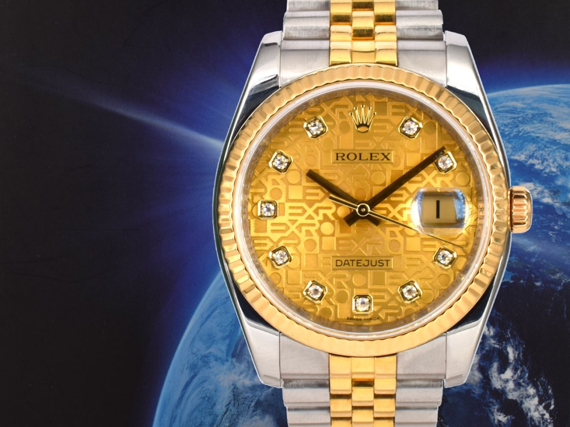 116233 Gold Jubilee Dial With Big Diamonds - Full Set 36mm