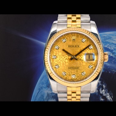 116233 Gold Jubilee Dial With Big Diamonds - Full Set 36mm