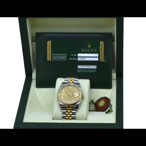 116233 Gold Jubilee Dial With Big Diamonds - Full Set 36mm