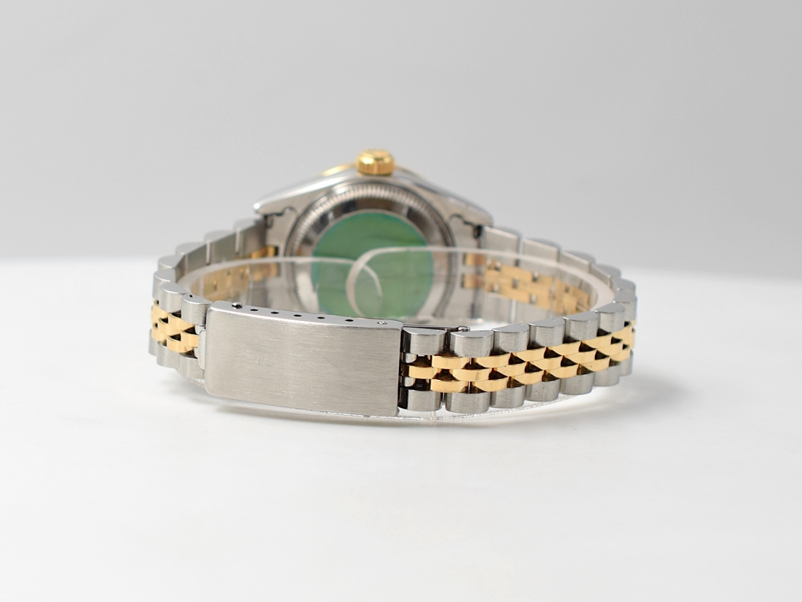 69173 White Roman Dial With Diamonds & After Diamonds Bezel - Full Set 26mm