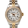 69173 White Roman Dial With Diamonds & After Diamonds Bezel - Full Set 26mm