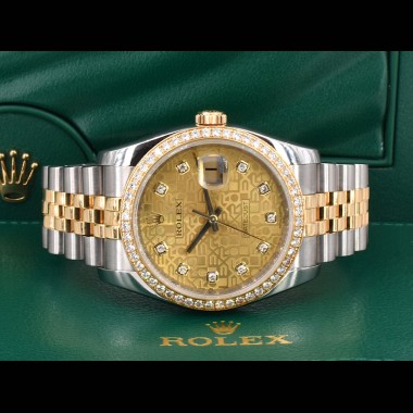 116243 Jubille Dial With Diamonds & Factory Diamonds Bezel - Full Set 36mm