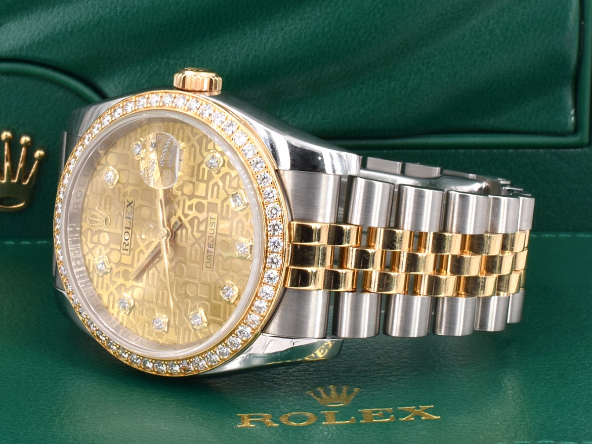 116243 Jubille Dial With Diamonds & Factory Diamonds Bezel - Full Set 36mm