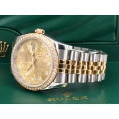 116243 Jubille Dial With Diamonds & Factory Diamonds Bezel - Full Set 36mm