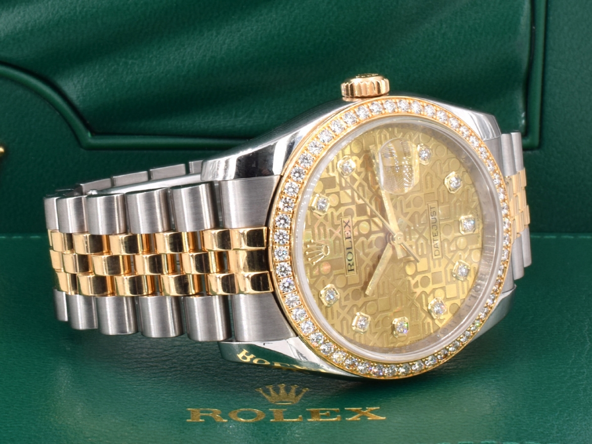 116243 Jubille Dial With Diamonds & Factory Diamonds Bezel - Full Set 36mm