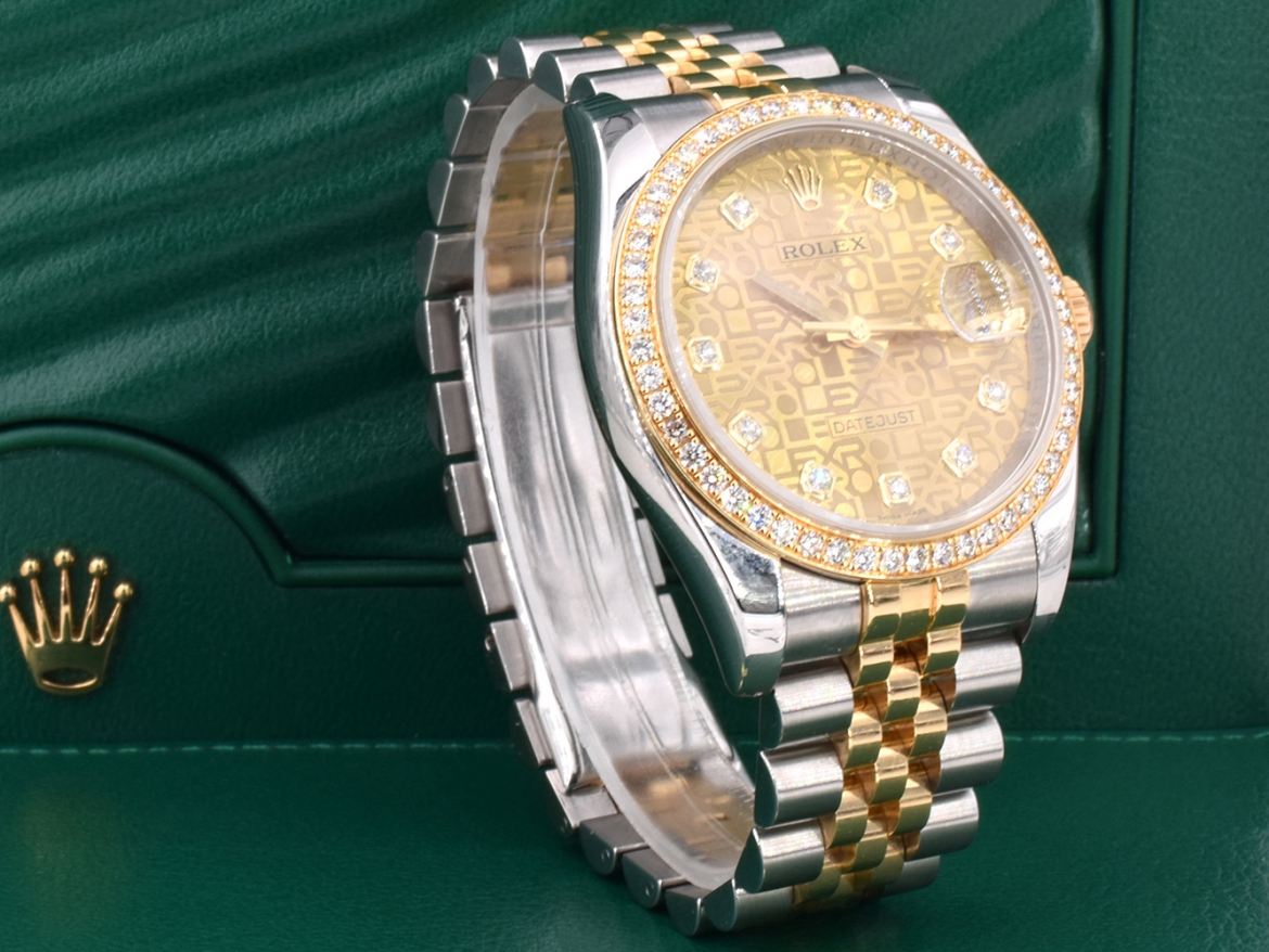 116243 Jubille Dial With Diamonds & Factory Diamonds Bezel - Full Set 36mm