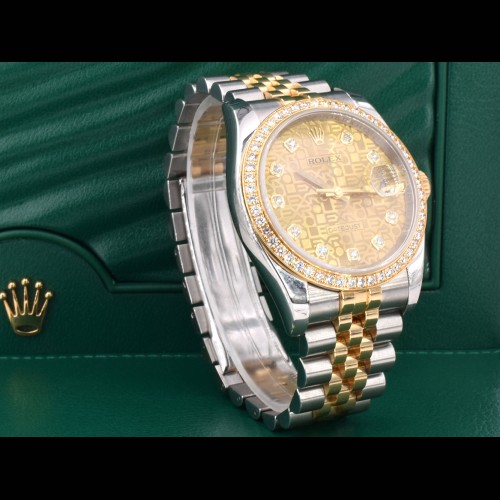 116243 Jubille Dial With Diamonds & Factory Diamonds Bezel - Full Set 36mm