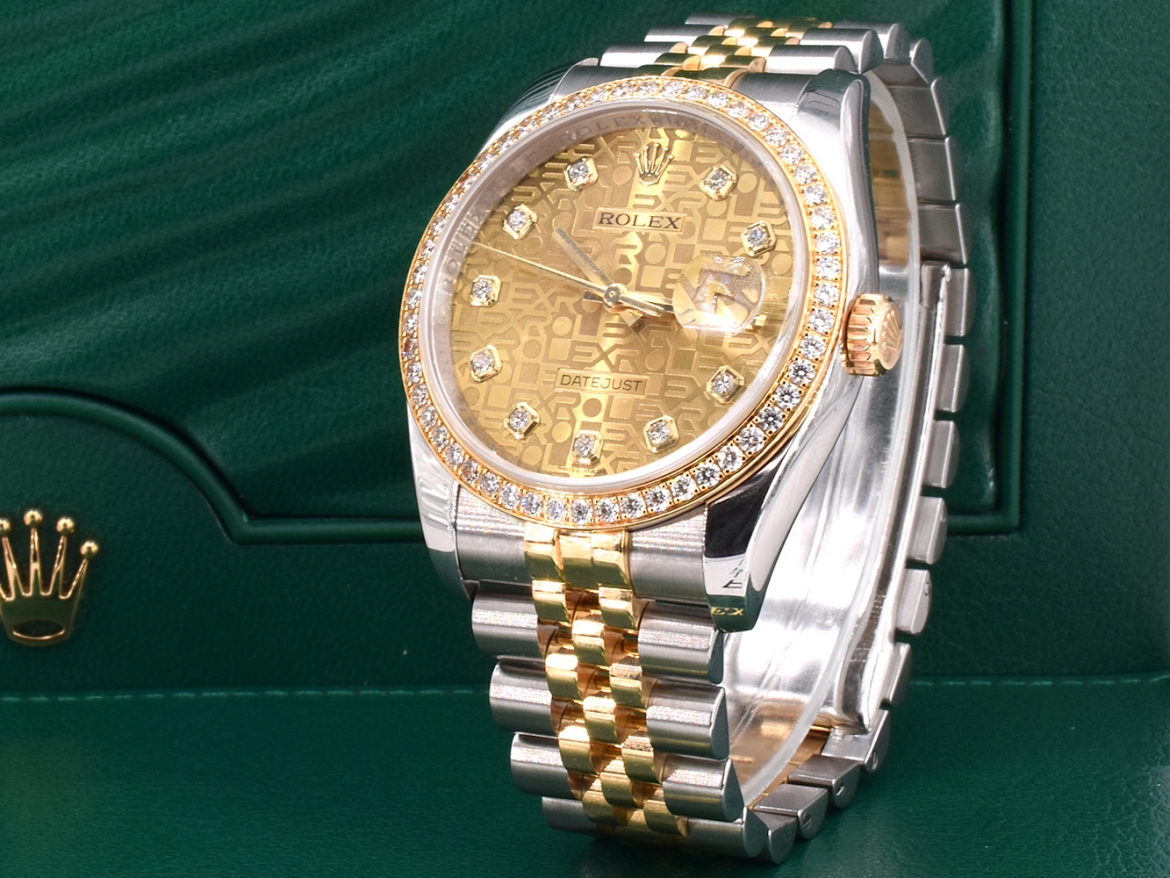 116243 Jubille Dial With Diamonds & Factory Diamonds Bezel - Full Set 36mm