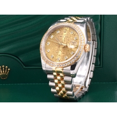 116243 Jubille Dial With Diamonds & Factory Diamonds Bezel - Full Set 36mm