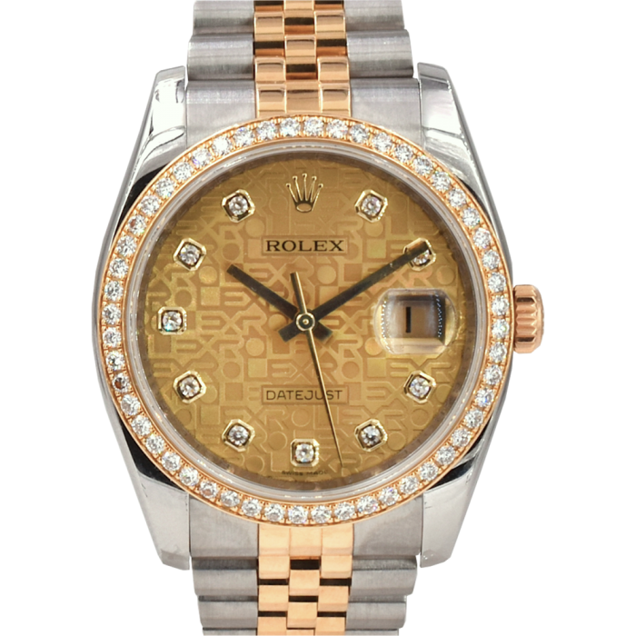 116243 Jubille Dial With Diamonds & Factory Diamonds Bezel - Full Set 36mm