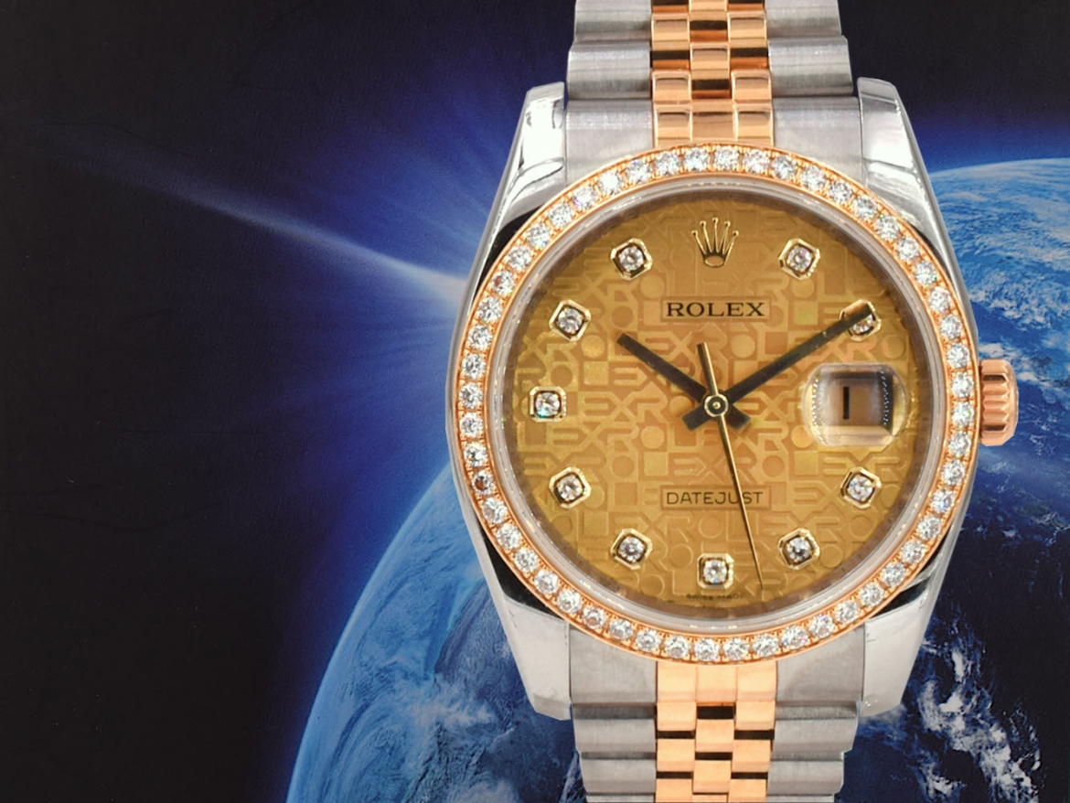 116243 Jubille Dial With Diamonds & Factory Diamonds Bezel - Full Set 36mm