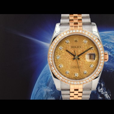 116243 Jubille Dial With Diamonds & Factory Diamonds Bezel - Full Set 36mm