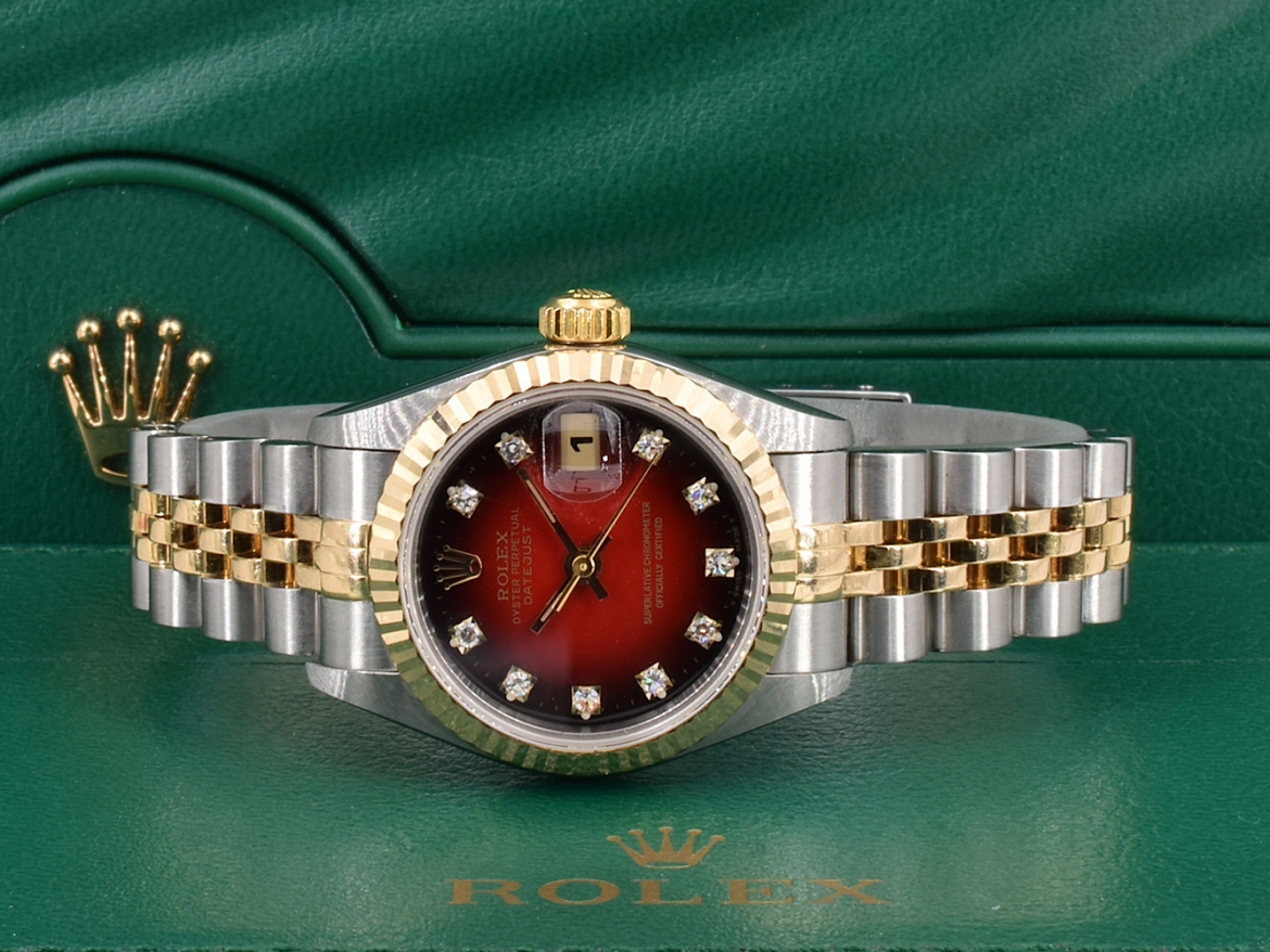 69173 Red Vignette Dial With Diamonds - Full Set 26mm