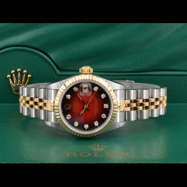 69173 Red Vignette Dial With Diamonds - Full Set 26mm