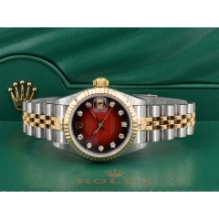 69173 Red Vignette Dial With Diamonds - Full Set 26mm