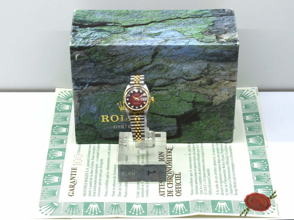 69173 Red Vignette Dial With Diamonds - Full Set 26mm