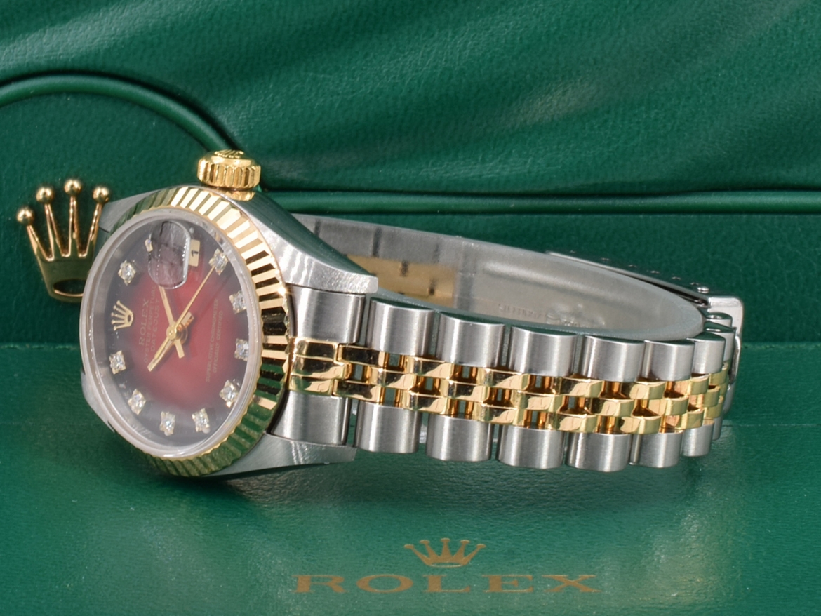 69173 Red Vignette Dial With Diamonds - Full Set 26mm