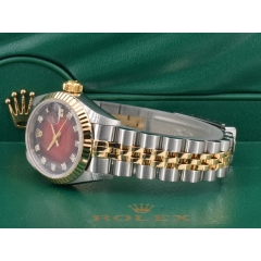 69173 Red Vignette Dial With Diamonds - Full Set 26mm