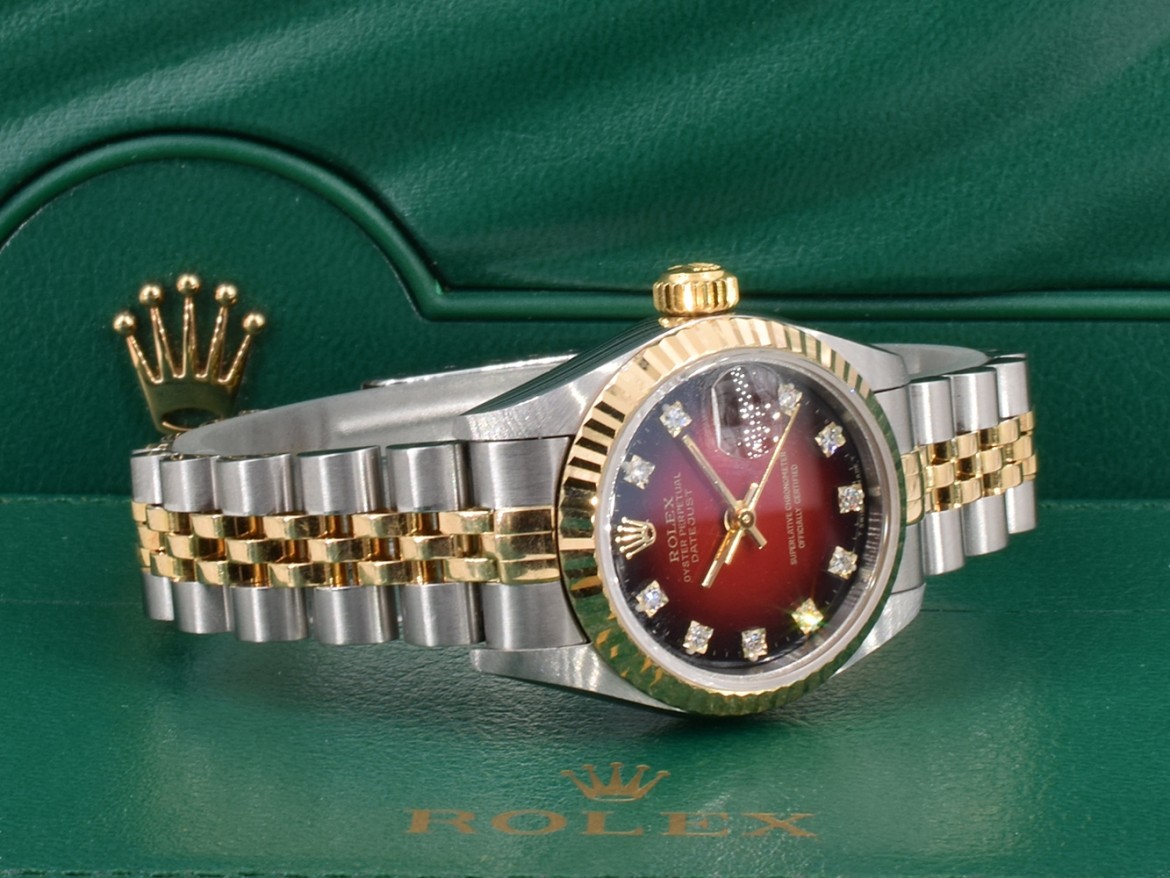69173 Red Vignette Dial With Diamonds - Full Set 26mm