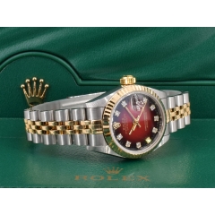 69173 Red Vignette Dial With Diamonds - Full Set 26mm