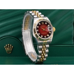 69173 Red Vignette Dial With Diamonds - Full Set 26mm