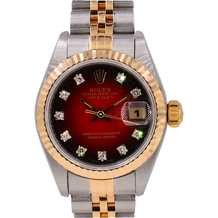 69173 Red Vignette Dial With Diamonds - Full Set 26mm