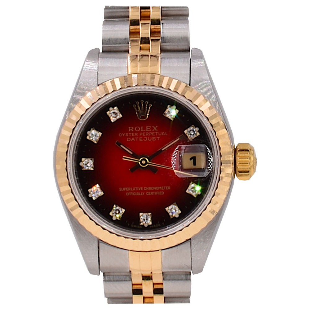 69173 Red Vignette Dial With Diamonds - Full Set 26mm