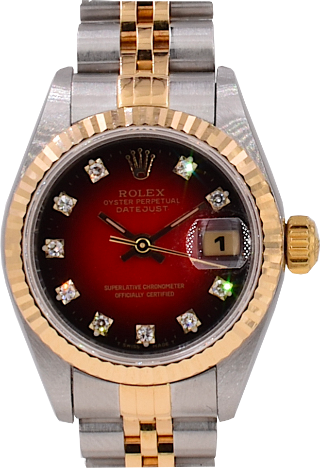 69173 Red Vignette Dial With Diamonds - Full Set 26mm