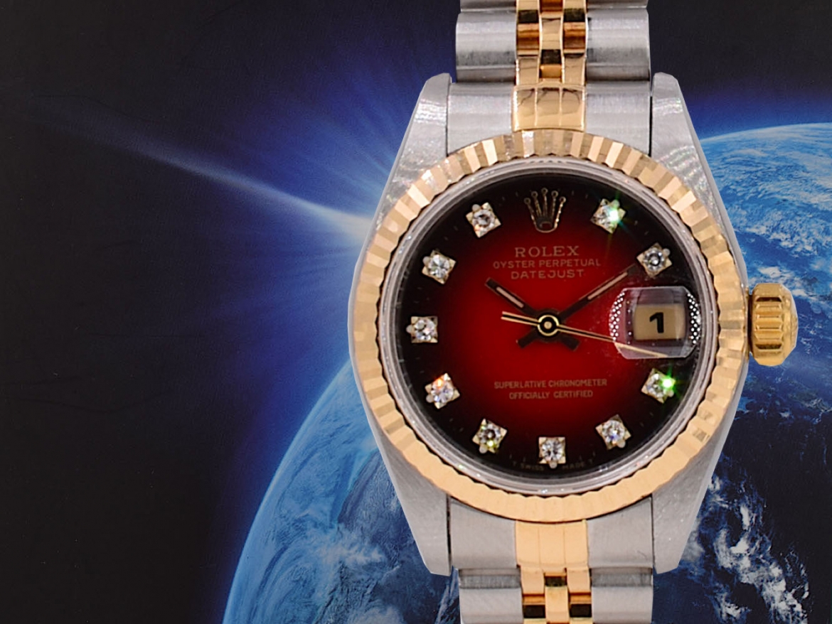 69173 Red Vignette Dial With Diamonds - Full Set 26mm