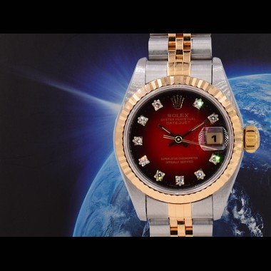 69173 Red Vignette Dial With Diamonds - Full Set 26mm