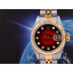 69173 Red Vignette Dial With Diamonds - Full Set 26mm