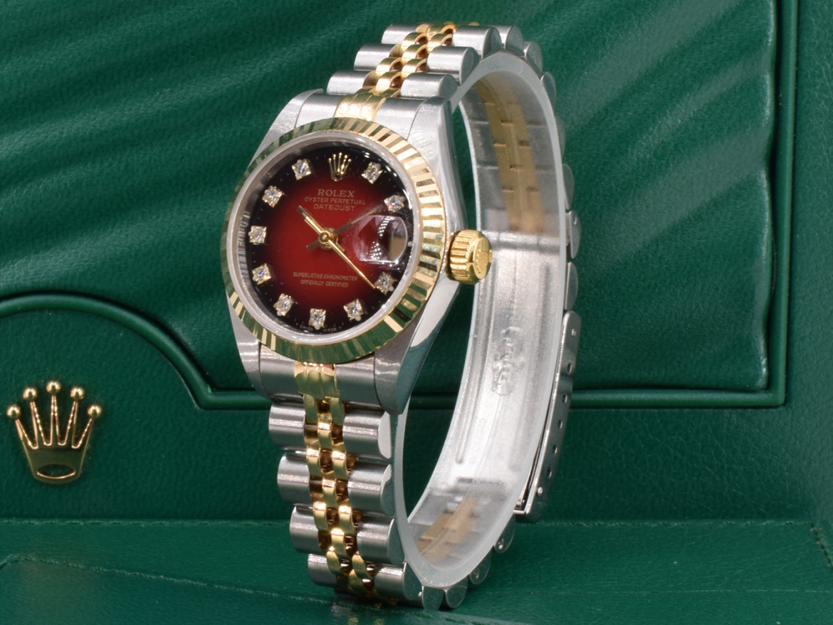 69173 Red Vignette Dial With Diamonds - Full Set 26mm