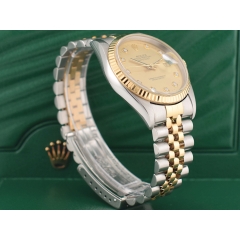 16233 Gold Dial With Big Diamonds - Full Set