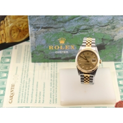 16233 Gold Dial With Big Diamonds - Full Set