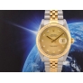 16233 Gold Dial With Big Diamonds - Full Set