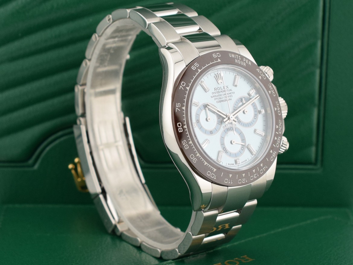 116506 Platinum Ice Baguette Diamond Dial - New 2023 Discontinued