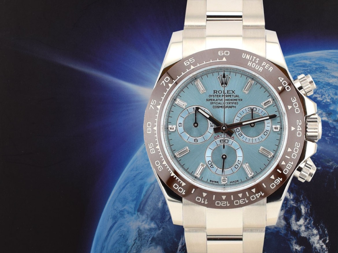 116506 Platinum Ice Baguette Diamond Dial - New 2023 Discontinued